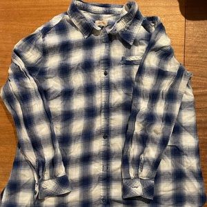 Extra long super comfy casual light flannel button down!